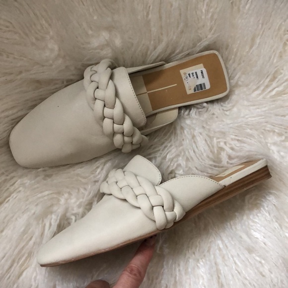 NEW Dolcia Vita Gracen cream braided slides - Picture 2 of 9
